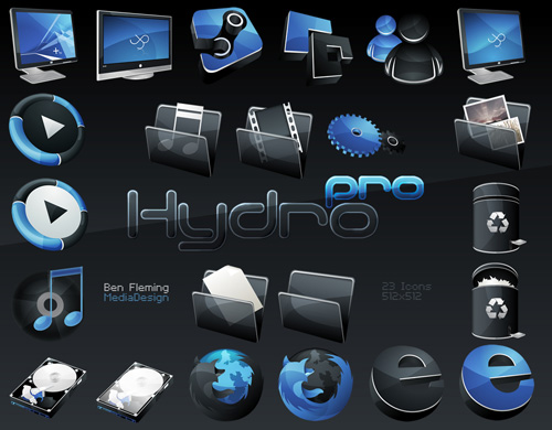 Скачать HydroPRO HP Dock Icon Set бесплатно